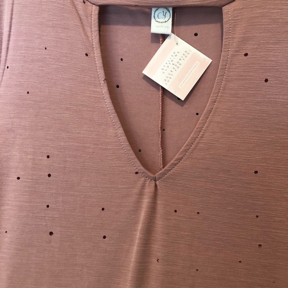 SALE🤗Rose Pink Distressed Choker Top NWT - Picture 3 of 4